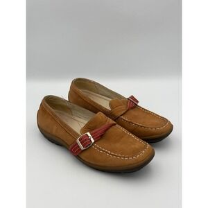 Red Wing 4672 Women's Leather Loafers Twisted Strap Buckle 7.5B Brown